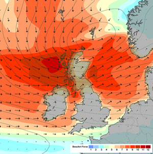 Wind Map 6 December 2013