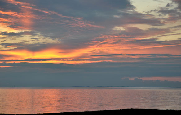 Sunset over the Monach Islands from Ardivachar