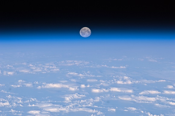 Moon image International Space Station